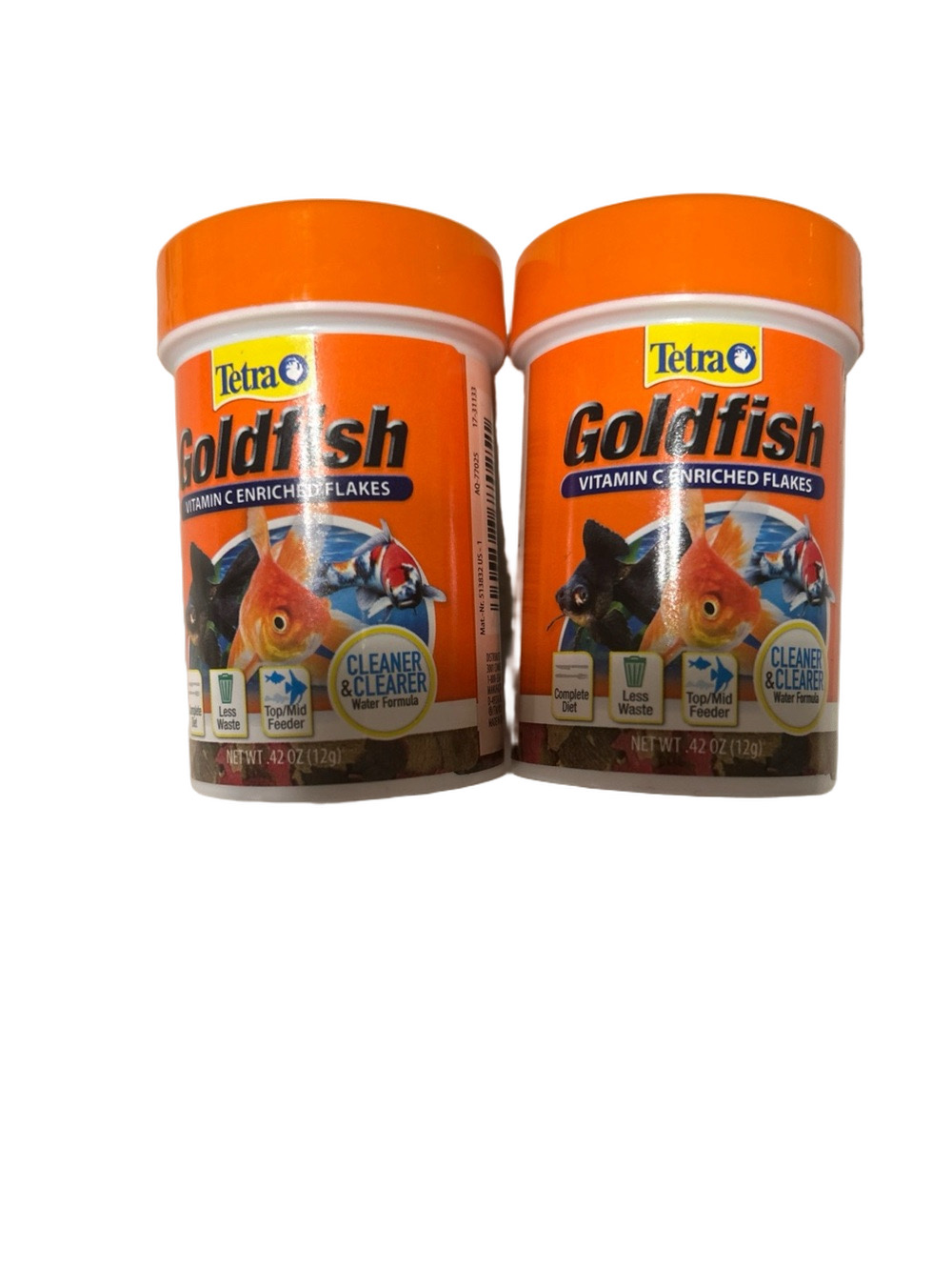 2X Goldfish Vitamin C Enriched Flakes net .42oz(12g) cleaner water formula NEW